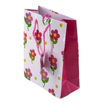 Kép 1/2 - Dísztasak virágos 23x18cm rózsaszín
