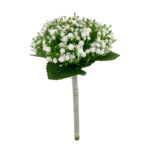 Kép 2/3 - Élethű bokros selyem fátyolvirág rezgővel fehér 30 cm