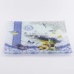 Kép 1/2 - Kínálótál szögletes 20x20cm levendulás