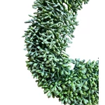 Kép 2/2 - Koszorú selyemvirág 37cm zöld