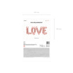 Kép 3/3 - Rosegold Love lufi 140x35cm