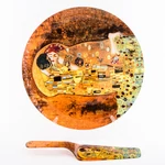 Kép 3/3 - Süteményes tál lapáttal 30cm "Klimt Kiss" I.díszdobozban