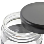 Kép 3/3 - Tároló üveg,fém 11,5x11,5x13,2 cm 720ml fekete
