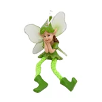 Kép 1/2 - Tündér figura 6,2cm lógólábú  zöld