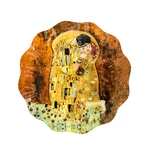 Kép 2/2 - Üveg tányér hullámos széllel 30cm "Klimt Kiss" I.díszdobozban
