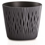 Kép 1/2 - Virágcserép 158 mm Antracit SANDY ROUND Prosperplast