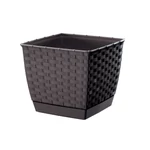 Kép 1/2 - Virágcserép 165 mm Sötét barna RATOLLA square Prosperplast