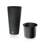 Kép 2/3 - Virágcserép 300 mm Antracit Rato Tubus Prosperplast