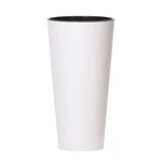 Kép 1/3 - Virágcserép 300 mm Fehér Tubus slim Prosperplast