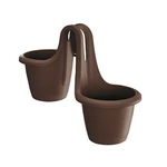 Kép 1/2 - Virágcserép 463 mm Barna RESPANA TWINS Prosperplast