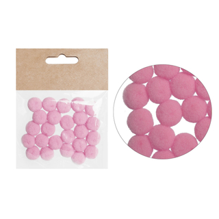 Textil golyók rózsaszín 24 db/csomag 