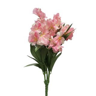 Élethű selyem asztromélia csokor 7 ágú rózsaszín 45cm