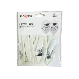Latex lufi ballagás sapi 5db/cs.30cm