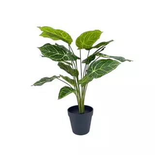Élethű cserepes zöld műnövény 50 cm