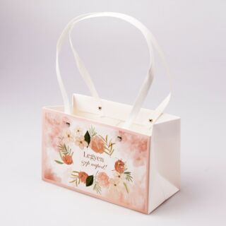 "Legyen szép napod" feliratos  virág táska 22x10,5x13,5cm
