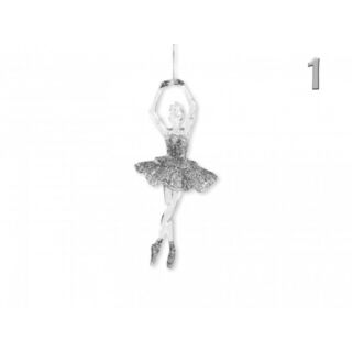 Akasztós balerina 17cm 2 féle  ezüst