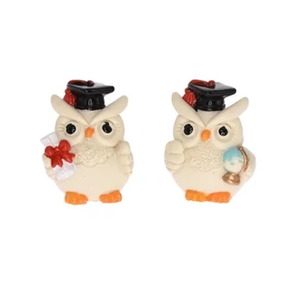 Bagoly figura 3,6cm sárga 2db/cs