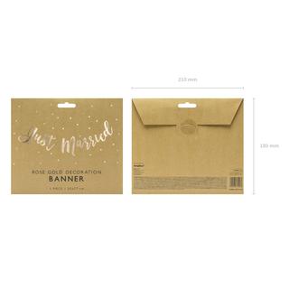 Banner Just Marrried ,rose gold 20x77cm