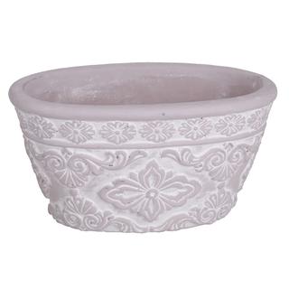 Beton kaspó ovál ciráda lila 18cm