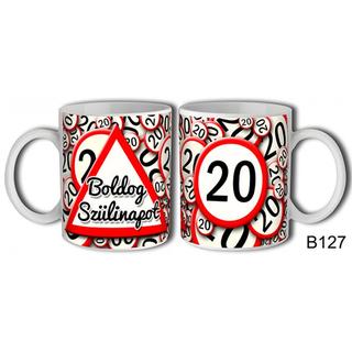 Bögre 20 Boldog szülinapot! születésnapi ajándék
