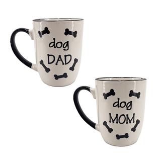 Bögre"Dog mom-,Dog dad" 9,8x12cm 700ml