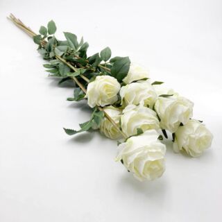 Csokor Rózsa 10 szál krém 78 cm