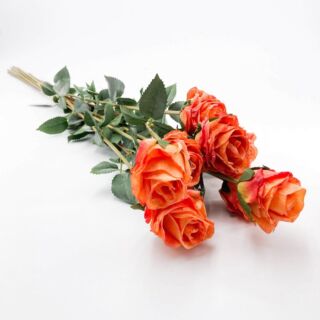 Csokor Rózsa 10 szál narancs 78 cm