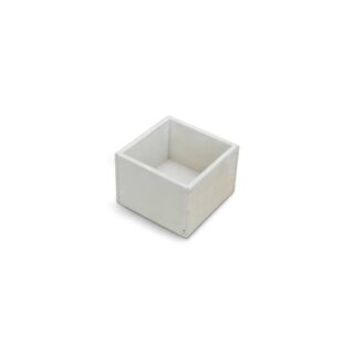 Dekorláda fehér kocka 11x11x8cm
