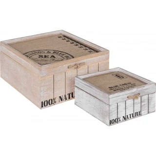 Doboz szett 2db-os MDF  8x15x15cm ,9,5x20x20cm