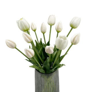 Ébredő tavasz tulipán csokor - Fehér