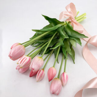 Ébredő tavasz tulipán csokor - Púder
