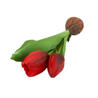 Élethű hagymás gumi tulipán piros
