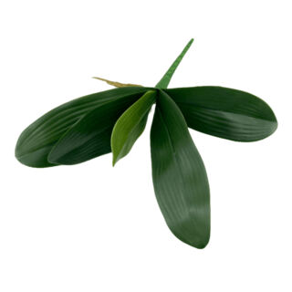 Élethű Orchidea levél  30cm zöld 5 levelű