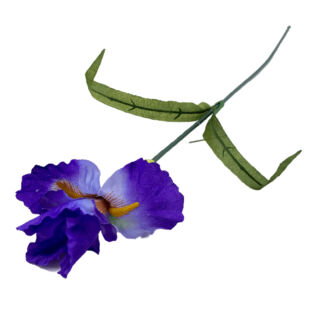 Élethű selyem szálas írisz lila színben 60 cm