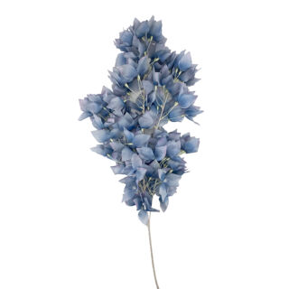 Élethű selyemvirág leveles ág 90cm kék