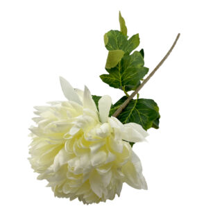 Élethű selyemvirág szálas krizantém 75 cm fehér