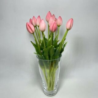 Élethű szálas "bimbós" gumi tulipán - Rózsaszín