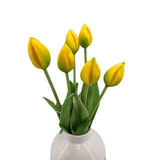 Élethű szálas bimbós gumi tulipán - Sárga