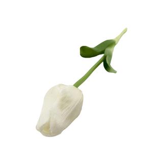 Élethű szálas gumi tulipán - fehér