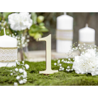 Esküvőre asztalszámok fából 1-10 ig  10,5cm magas