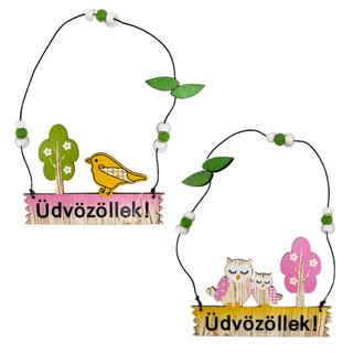 Fa dekor Üdvözöllek, választható
