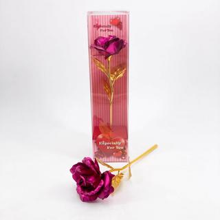 Fémrózsa dobozban 28x7x7cm pink/db
