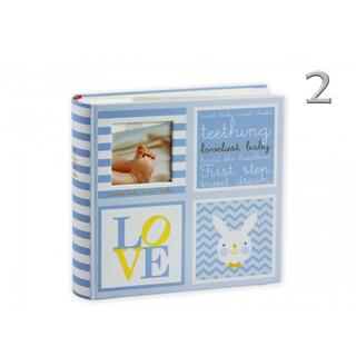 Fényképalbum babás ablakos 200db-os 10x15cm-es képhez  kék