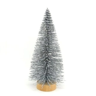 Fenyőfa ezüst glitteres 4cm /db