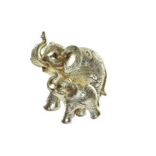 Figura műgyanta 17x11x15 cm elefánt aranyozott