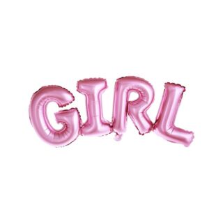 Fólia lufi  Girl  felirat 74x33cm - rózsaszín