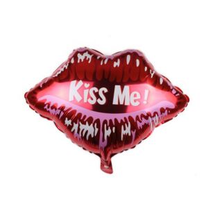 Fólia lufi száj forma Kiss Me 51x58 cm