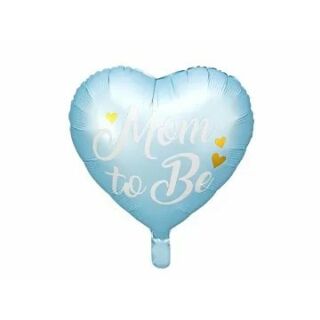 Fólia lufi szív pasztel kék 35cm- Mom to Be