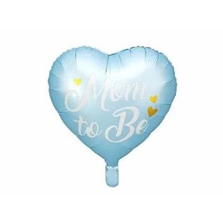 Fólia lufi szív pasztel kék 35cm- Mom to Be