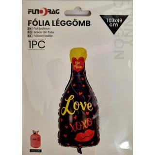 Fólia lufi üveg LOVE xoxo 103x49cm